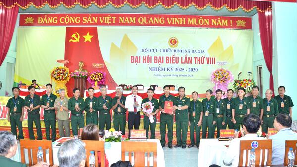 Hội Cựu Chiến binh xã Ba Gia tổ chức thành công Đại hội Đại biểu lần thứ VIII, nhiệm kỳ 2025 – 2030